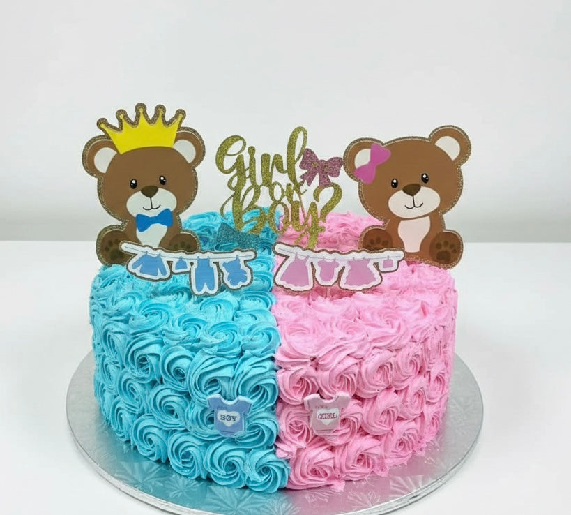 Gender Reveal Cake Decoration (Boy or Girl?)