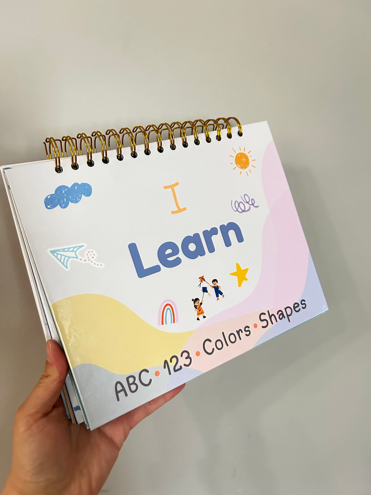 “I Learn” Kids Activity Book (abc•123•Colors•Shapes)