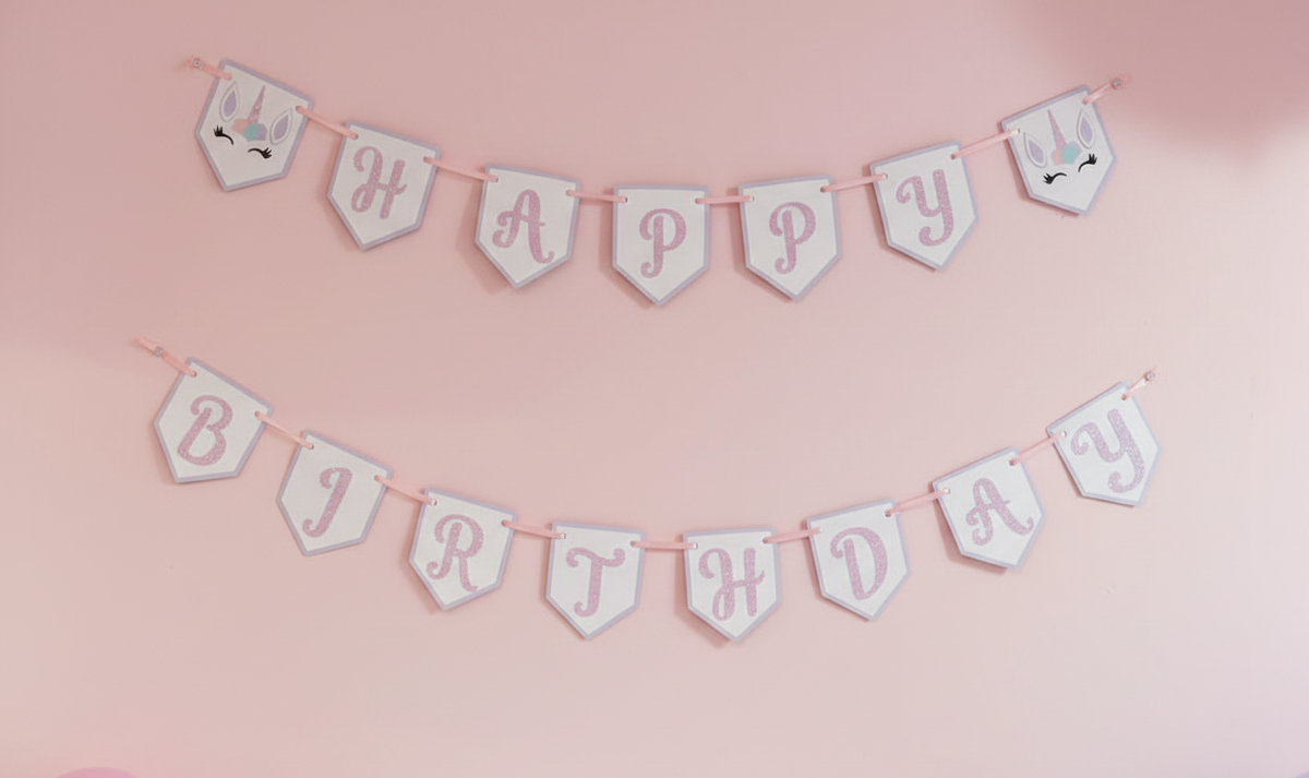 Unicorn Birthday Banner