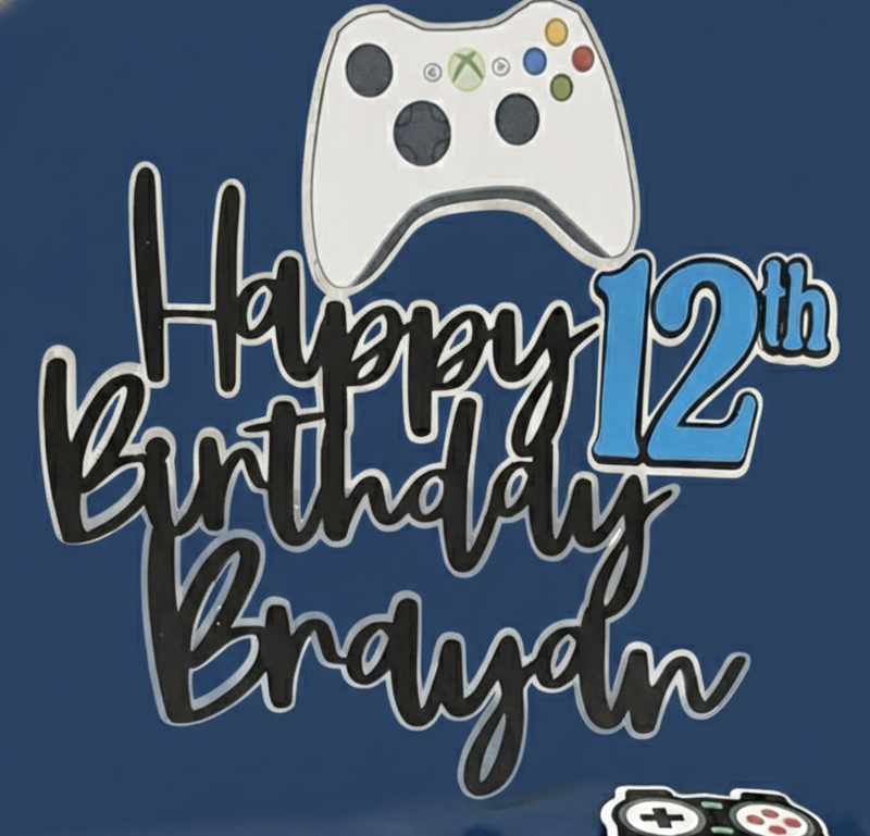 Gamer Cake Topper & Decoration